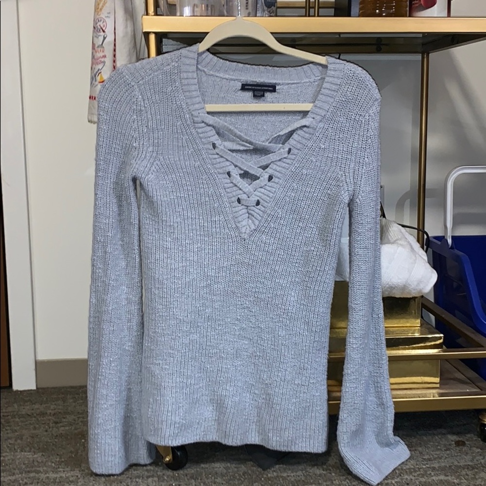 Icy blue sweater